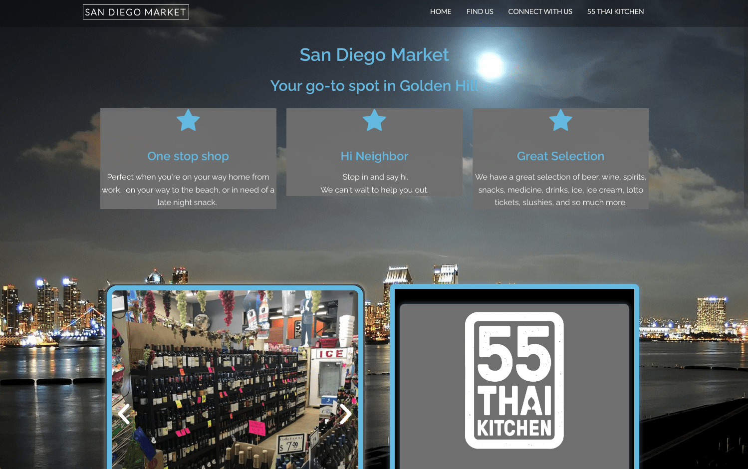 San Diego market Website